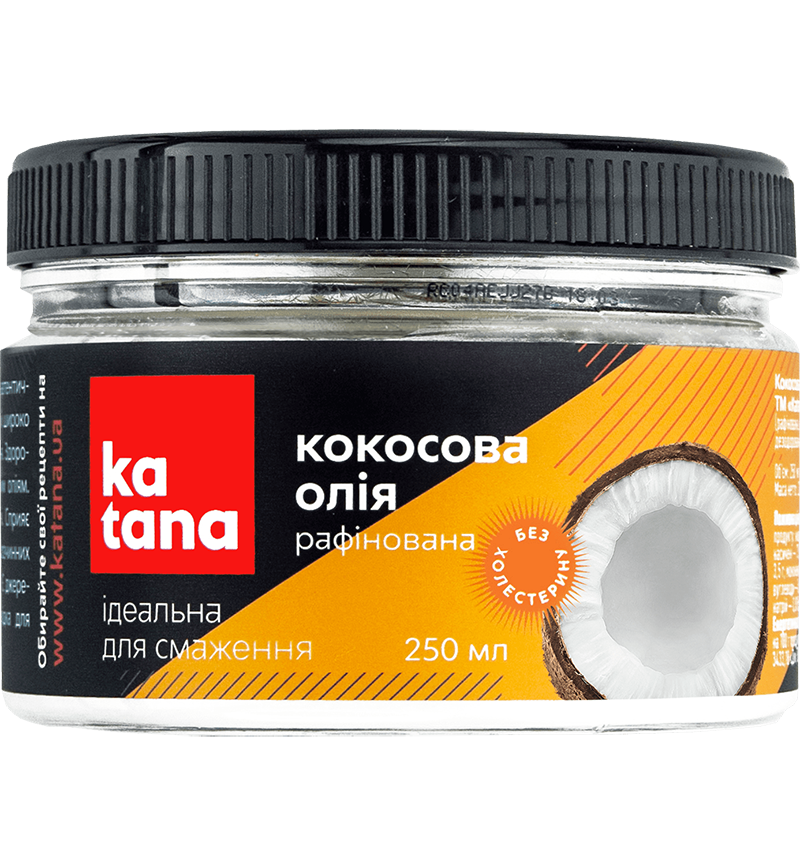 Coconut oil 100% refined frozen, ideal for frying, 250 ml - Katana