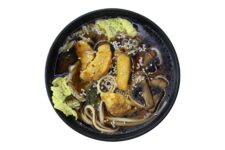 Soup with udon noodles