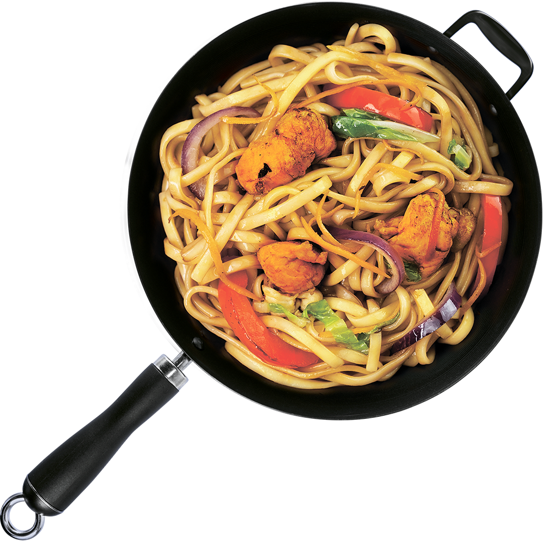 WOK udon noodles in Teriyaki sauce - a step-by-step recipe from Katana