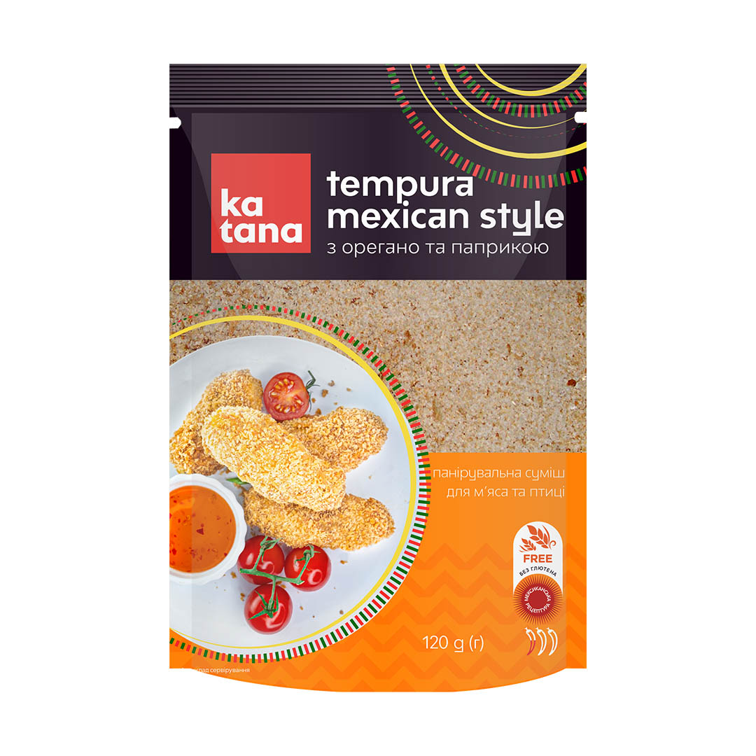 Панировочная смесь Tempura Mexican Style без глютена, 120 г - Katana