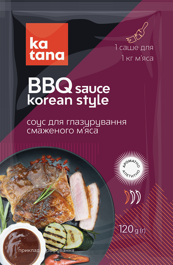 Соус для глазурування BBQ Korean Style 120 г ТМ Katana